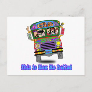 Hippie School Buss Vykort