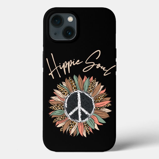 Hippie Själ Fredstecken Solros (Baksida)