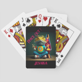Hippie Skäggig Drak Fred Retro Anpassad Casinokort