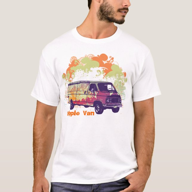 Hippie Skåpbil T-tröja T-shirt (Framsida)