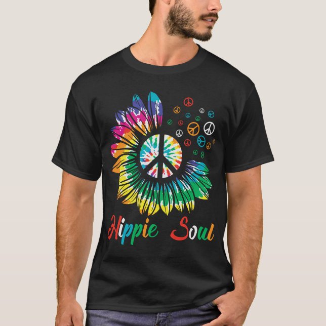 Hippie-Soul-Solros-Tiedye-60s- T Shirt (Framsida)