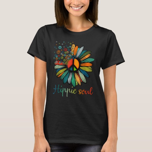 Hippie Soul T-shirt Flower Älskare (Framsida)