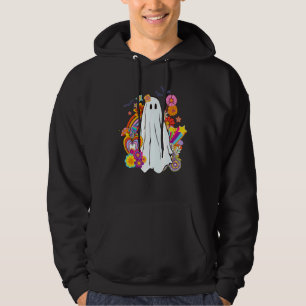 Hippie-spöke 60- och 70-talsvibbar Retro Halloween Hoodie