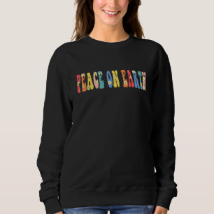 Hippie stil fred på jorden t shirt