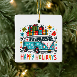 Hippie Stil Good Vibes Groovy Jul Van Julgransprydnad Keramik