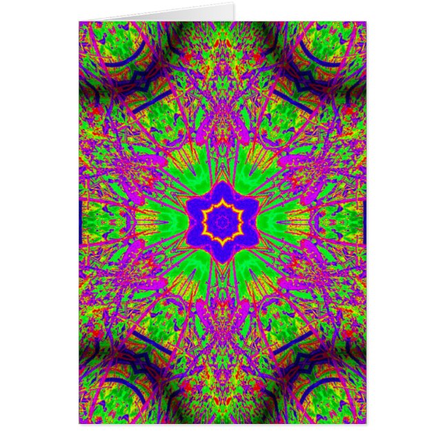 hippie stil psychedelic hälsningskort (Framsidan)