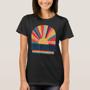Hippie Sunshine Retro 70-talets Vintage Peace & Kä T Shirt