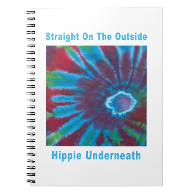 Hippie Tie Dye Anteckningsbok Med Spiral (Framsidan)
