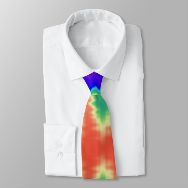 Hippie Tie Dye Necktie Slips (Bunden)