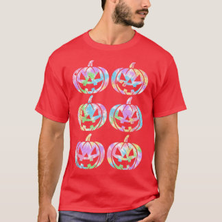 Hippie Tie Dye Stil Happy halloween Pumpkin Jack T Shirt