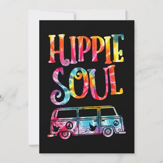 Hippie Tie Dye van Hippie Soul Inbjudningar (Framsida)