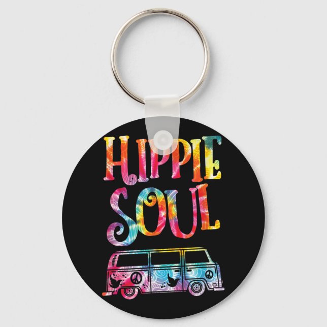 Hippie Tie Dye van Hippie Soul Nyckelring (Framsida)