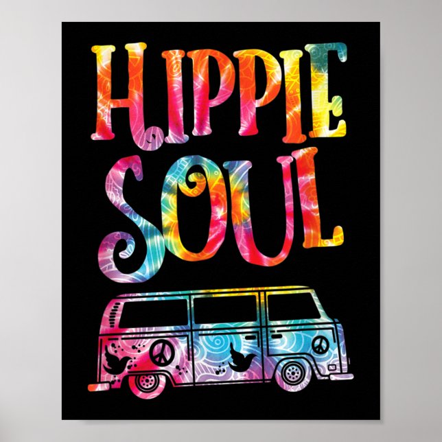 Hippie Tie Dye van Hippie Soul Poster (Framsidan)