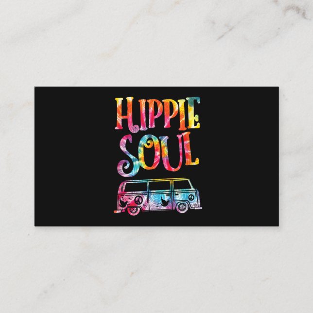 Hippie Tie Dye van Hippie Soul Visitkort (Framsida)