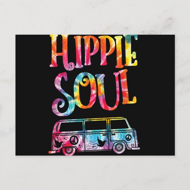 Hippie Tie Dye van Hippie Soul Vykort (Framsida)