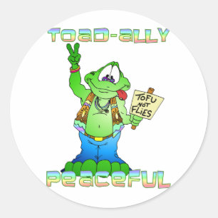 Hippie Toad Runt Klistermärke