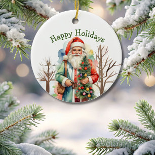 Hippie Träd Hugger Santa Ornament