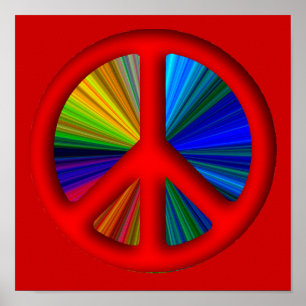 Hippie Trippy-Fredstecken Poster