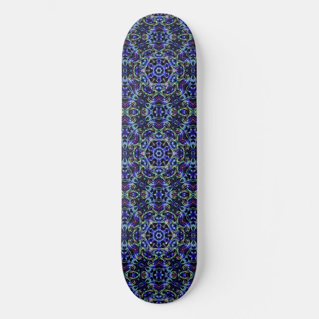 Hippie Trippy Kaleidoscope Dreams Mini Skateboard Bräda 18,5 Cm (Framsida)