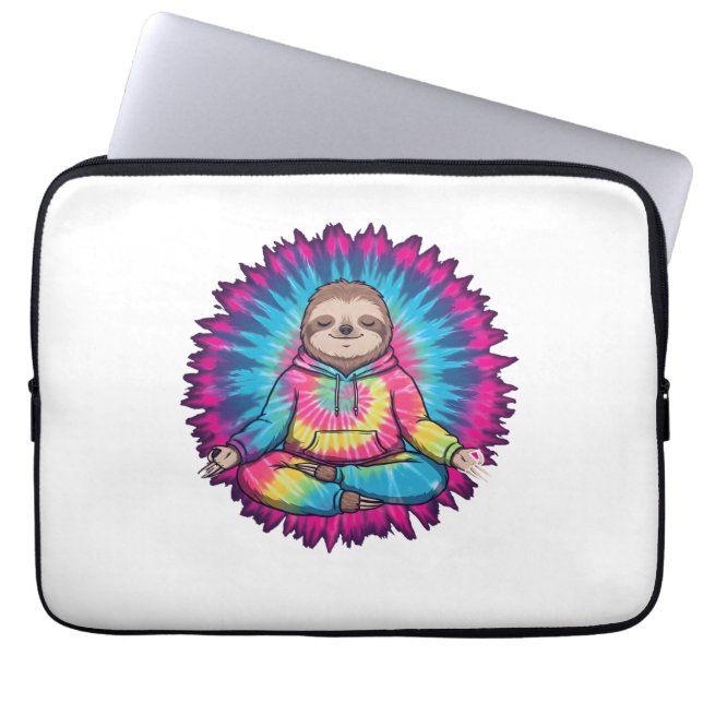 Hippie Trögdjur Fredstecken Tie-Dy Laptop Fodral (Framsidan)