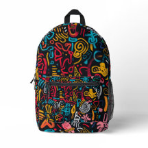 Hippie tryckt skolbag