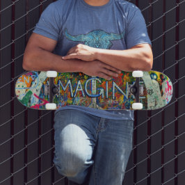 Hippie Väggkonst Mini Skateboard Bräda 18,5 Cm
