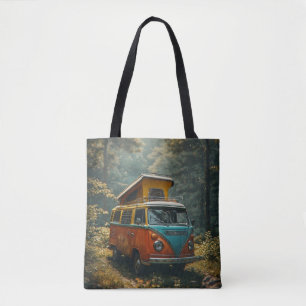 Hippie Van All-Over Tryck Tote Tygkasse