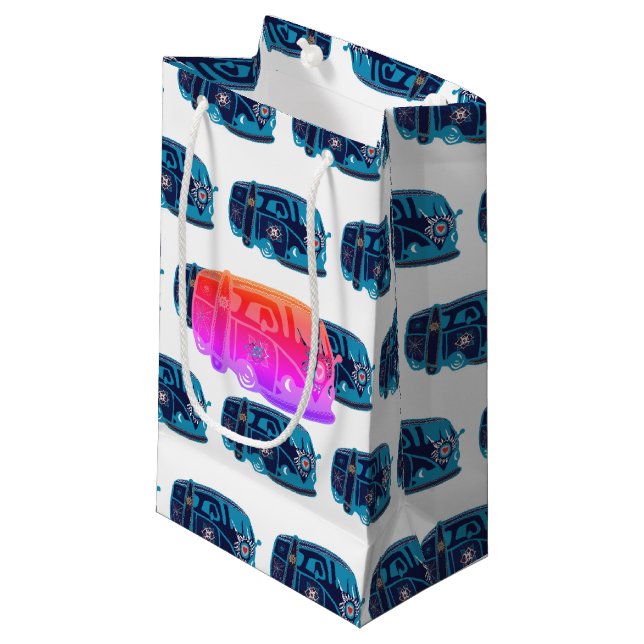 Hippie Van Anpassningsbar Gift Bag - Small, Glossy (Framsidan Vinklad)