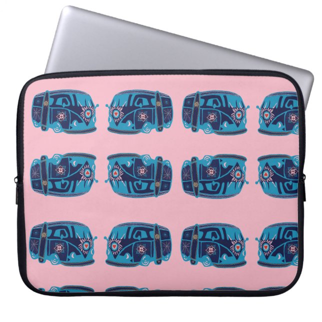 Hippie Van Bärbar Datorskydd Laptop Sleeve (Framsidan)