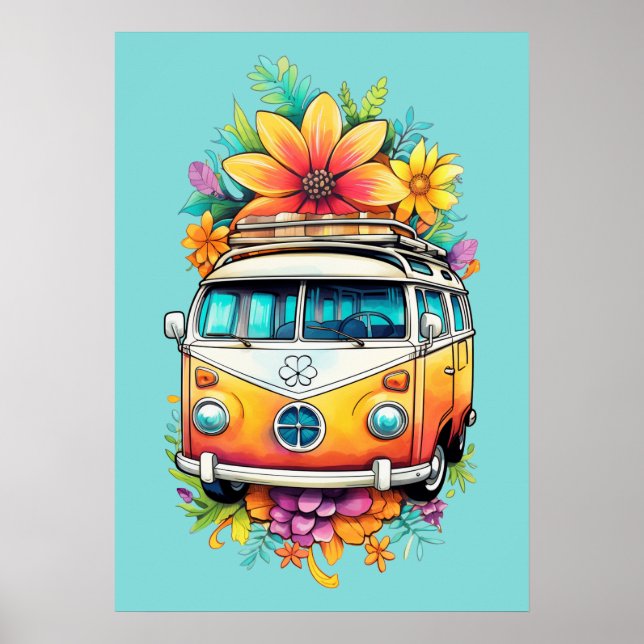 Hippie Van Poster (Framsidan)