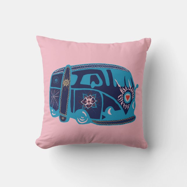 Hippie Van Throw Cushion 41 x 41 cm Kudde (Framsida)