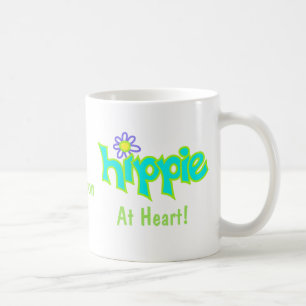 Hippie vid hjärtturkos Art Namn Personlig Kaffemugg