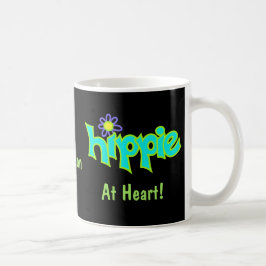 Hippie vid hjärtturkos Art Namn Personlig Kaffemugg
