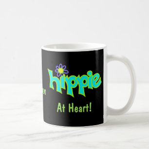 Hippie vid hjärtturkos Art Namn Personlig Kaffemugg