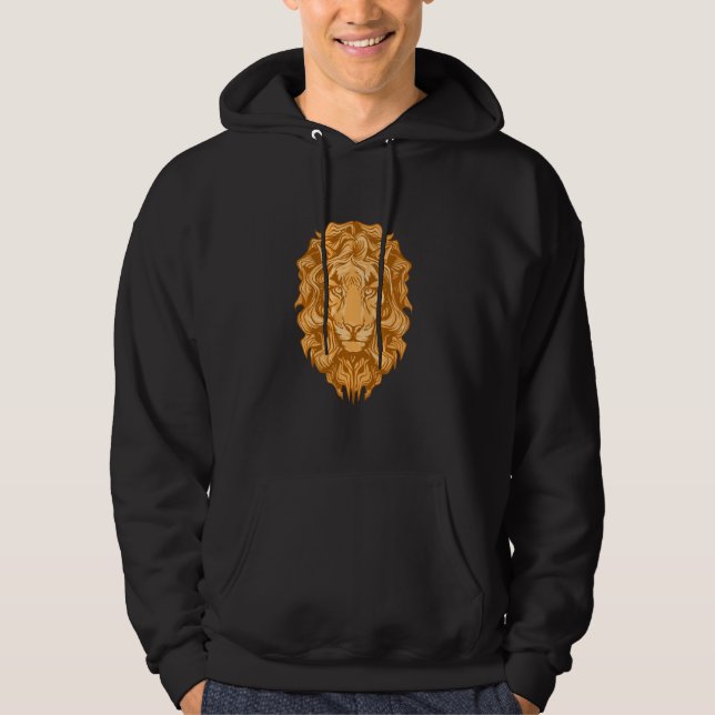 Hippie-Vintage Lejon Hoodie (Framsida)