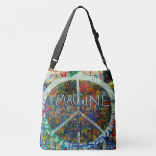 Hippie Wall Art Tote Bag Axelväska
