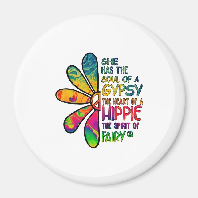 Hippie White Magnet (Framsidan)