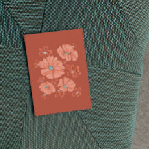 Hippieblommor: Abstrakt röd blommig kraftkonst