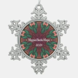 HippieClecticHope på RAD 8-1 Snöflinga Pewter Julgransprydnad