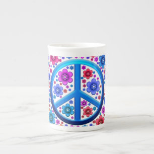 Hippiefredstecken Benporslin Mugg