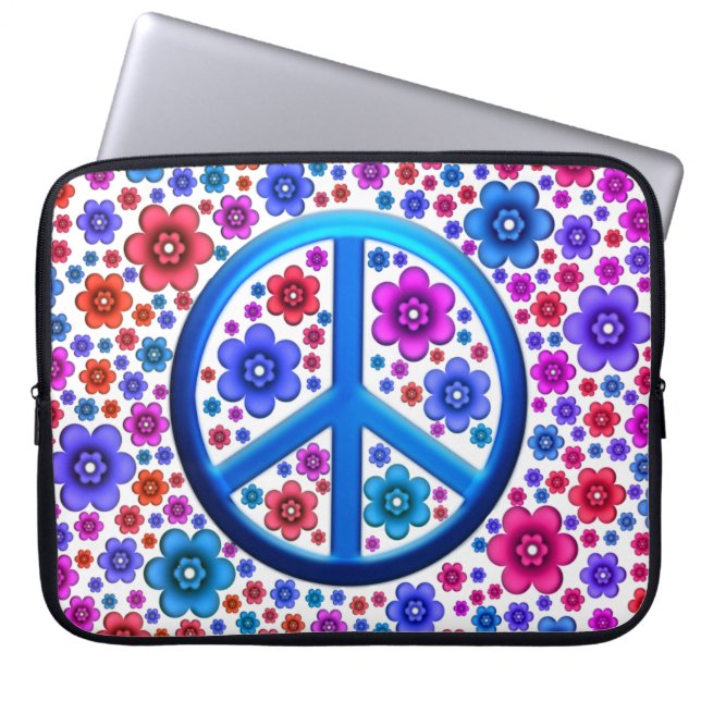 Hippiefredstecken Laptop Fodral (Framsidan)