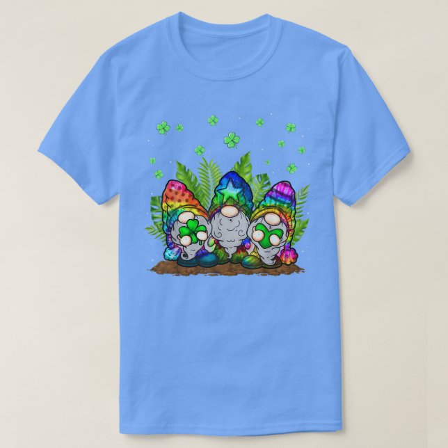HippieGnomes Tie Dye Hippie Klöver St Patrick's Da T Shirt (Design framsida)