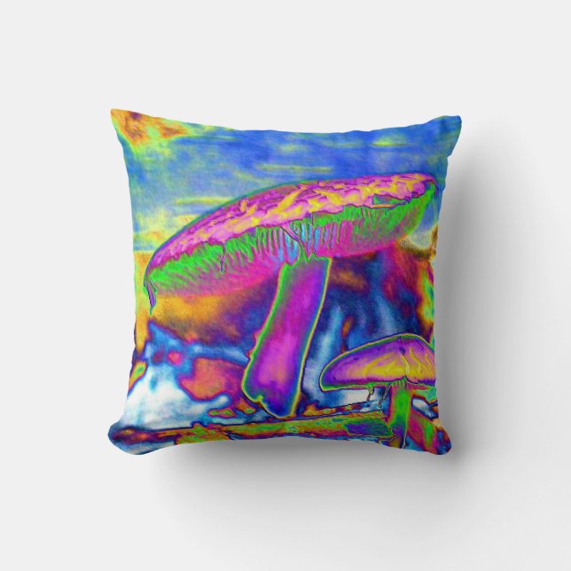 Hippien Dippie Trippy 'Shrooms kudder Kudde (Framsida)