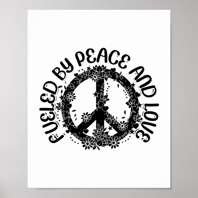 Hippies Peace Kärlek | 60-talets gåvoidéer från Hi Poster (Framsidan)