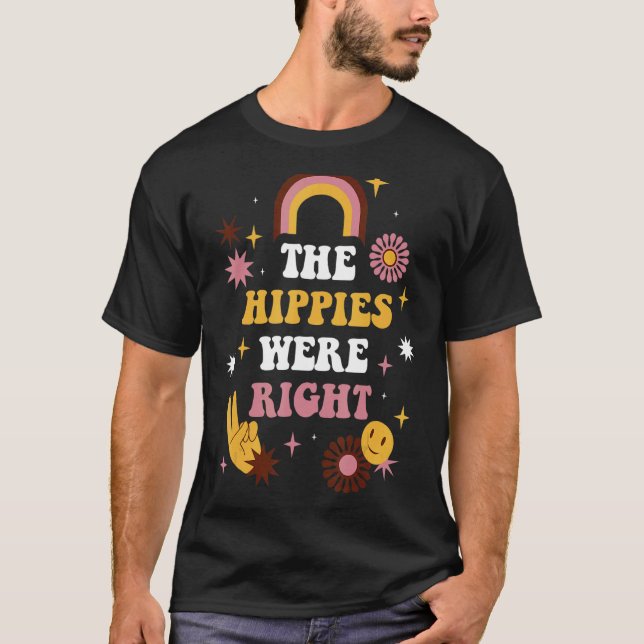 Hippies var Höger T Shirt (Framsida)