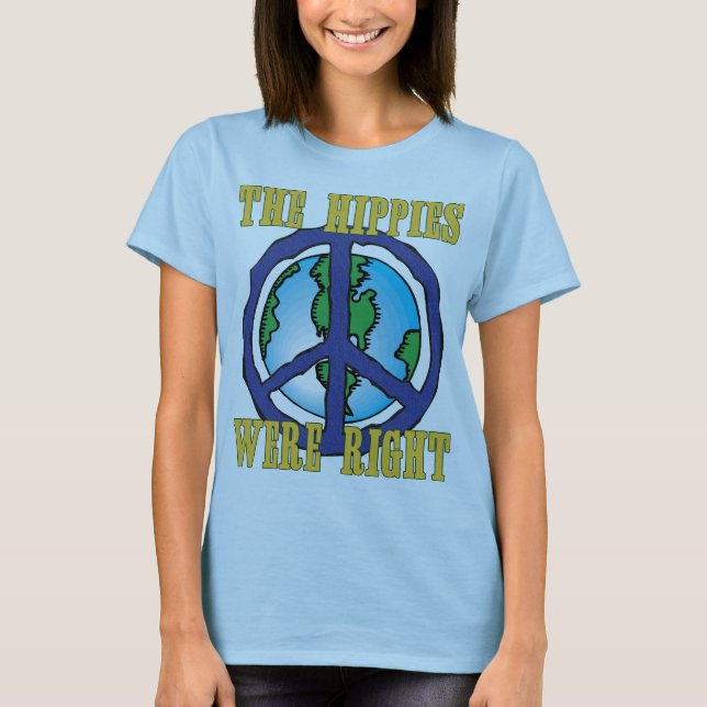 Hippiesna var högra! tee (Framsida)