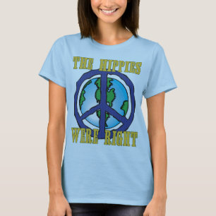 Hippiesna var högra! tee shirt