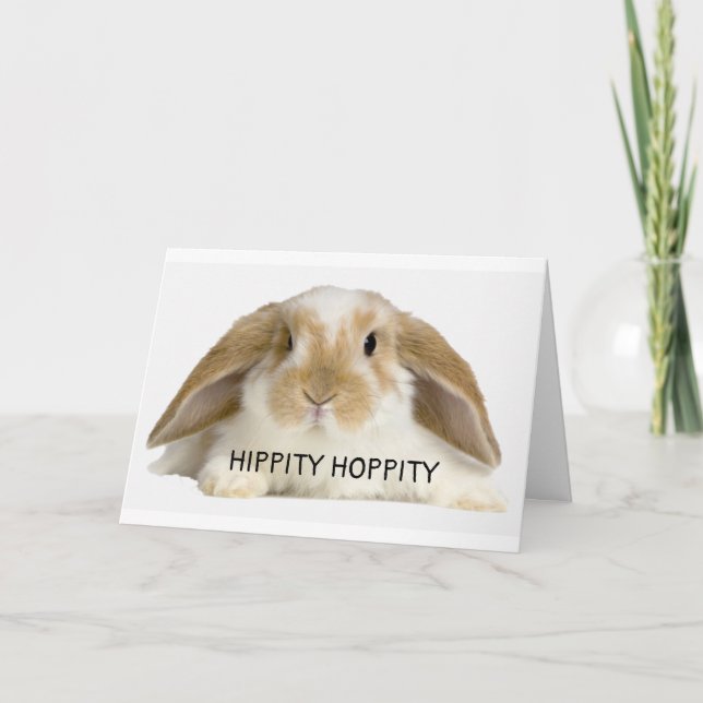 HIPPITY HOPPITY "PÅSK" KOMMER HELGKORT (Framsida)