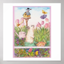 Hippity Hoppity Påskhare Birdhouse Poster
