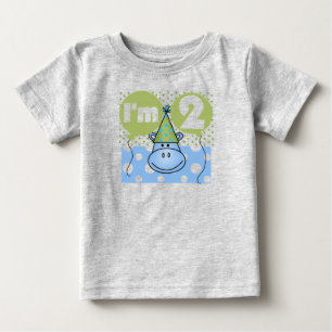 Hippo 2:a födelsedag Tshirts och gåvor